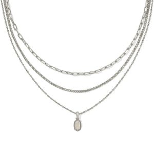 Mini Elisa Silver Triple Strand Necklace