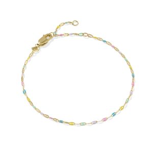 Multicolor Mirror 18k Gold Vermeil Chain Bracelet
