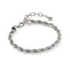Noble Rope Link and Chain Bracelet in Vintage Silver