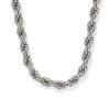Noble Rope Link and Chain Necklace in Vintage Silver