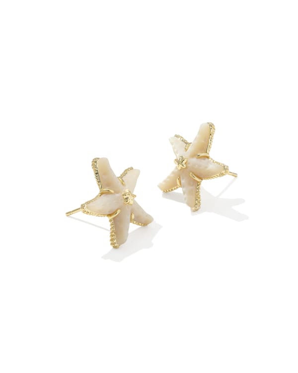 Parker Starfish Gold Stud Earrings