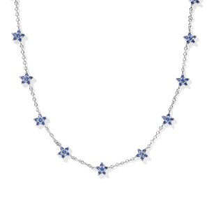 Sierra Silver Star Crystal Strand Necklace