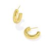 Small Bold Tube Hoop Earrings in 18k Gold Vermeil