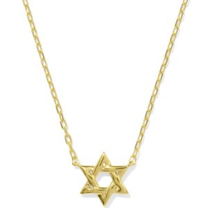 Star of David Pendant Necklace in 18k Gold Vermeil