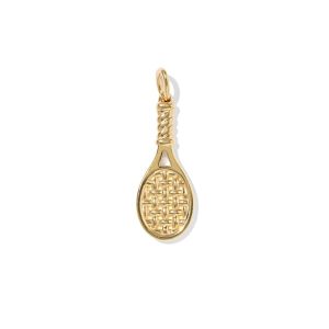 Tennis Racket 18k Gold Vermeil Charm
