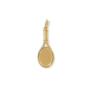Tennis Racket 18k Gold Vermeil Charm - alternate view