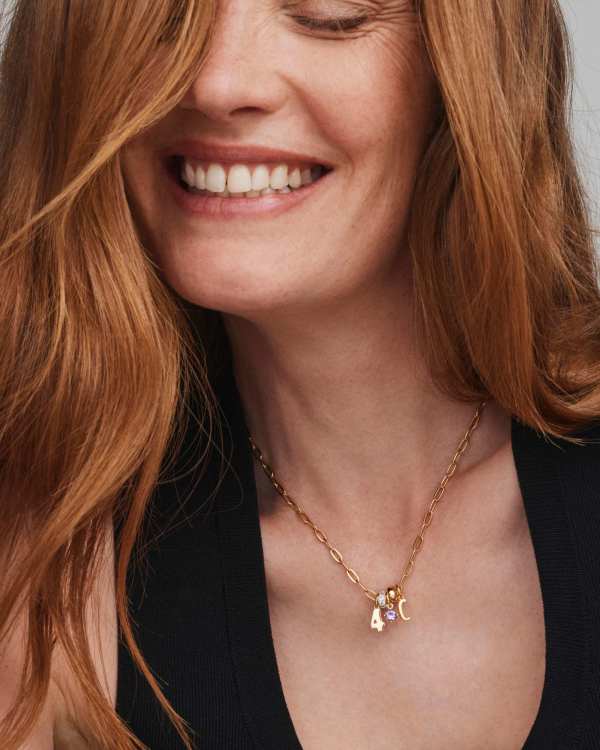 Textured 18k Gold Vermeil Spacer Charm - alternate view