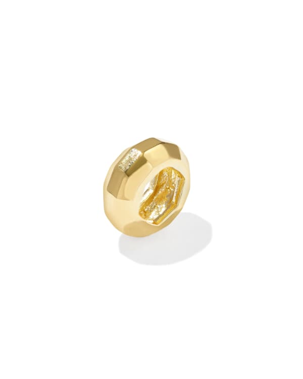 Textured 18k Gold Vermeil Spacer Charm
