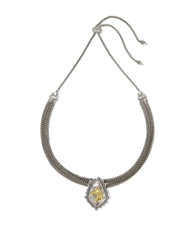Beau Mixed Metal Concho Statement Necklace - alternate view
