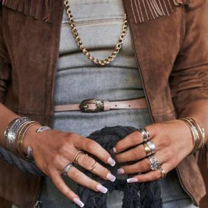 Keziah Etch Vintage Silver Cuff Bracelet - view 2
