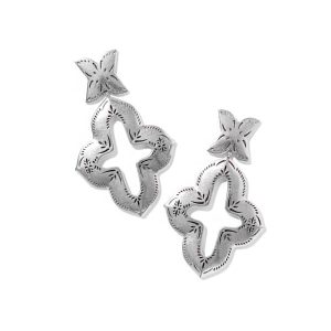 Keziah Etch Vintage Gold Statement Earrings