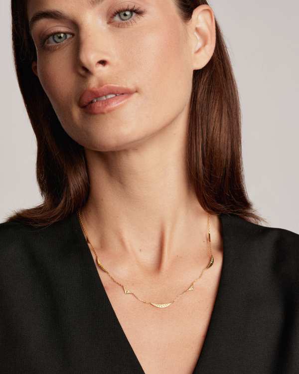 Sophee Strand Necklace in 18k Yellow Gold Vermeil - alternate view