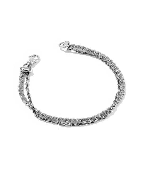 Weston Oxidized Sterling Silver Chain Bracelet