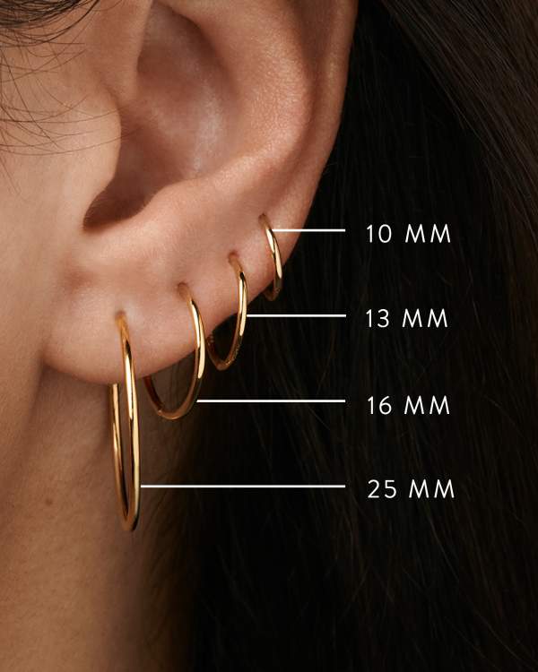 Keeley 16mm Huggie Earrings in 18k Gold Vermeil - view 2