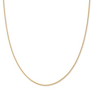 16” Thin Chain Necklace in 18k Gold Vermeil