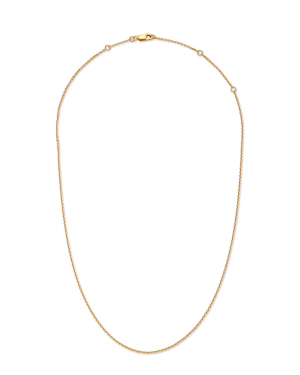 16” Thin Chain Necklace in 18k Gold Vermeil - alternate view