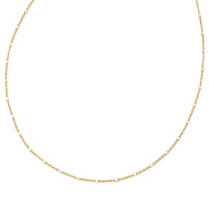 18 Inch Single Satellite Chain Necklace in Mixed Metal
