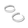 Flat Small 14mm Hoop Earrings in Sterling Silver