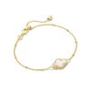 Abbie Gold Satellite Chain Bracelet in Ivory Mother-of-Pearl