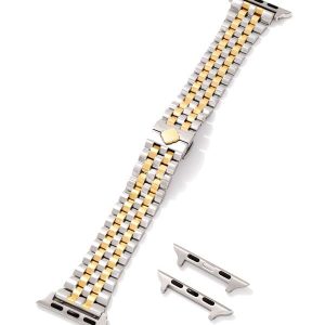 Alex 5 Link Watch Band in Two Tone Stainless Steel - view 2