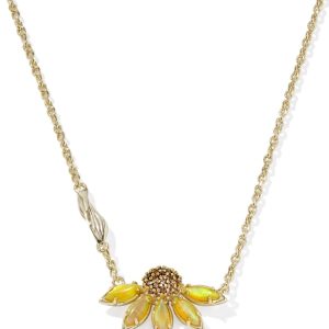 Anya Flower Gold Short Pendant Necklace
