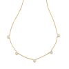 0.3 ct Audrey 14k Yellow Gold Strand Necklace in White Diamond