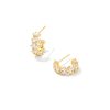 Cailin Gold Crystal April Huggie Earrings