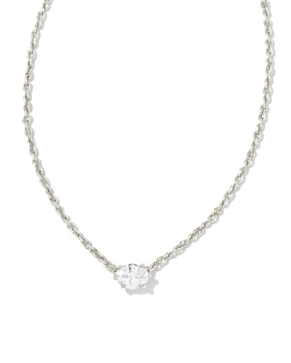 Cailin Silver April Pendant Necklace