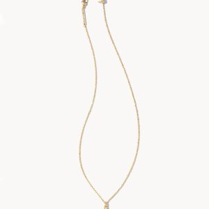 Cross Gold Pendant Necklace in White Lab Grown Opal - alternate view