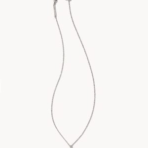 Cross Silver Pendant Necklace in White Lab Grown Opal - alternate view