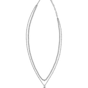 Daphne Silver Coral Frame Multi Strand Necklace in Abalone - alternate view