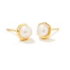 Davie Pearl 18k Gold Vermeil Stud Earrings in Freshwater Cultured Pearl