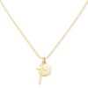 Davis Cross Charm Necklace in 18k Yellow Gold Vermeil