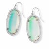 Elle Silver Drop Earrings in Dichroic Glass