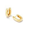 Ellen Wide Huggie Earrings in 18k Gold Vermeil