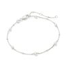 Emmaline Sterling Silver Delicate Chain Bracelet in Freshwater Cultured Pearl