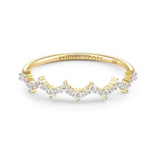 0.2 ct Finley 14k Yellow Gold Band Ring in White Diamond