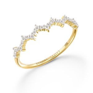 0.2 ct Finley 14k Yellow Gold Band Ring in White Diamond - view 2