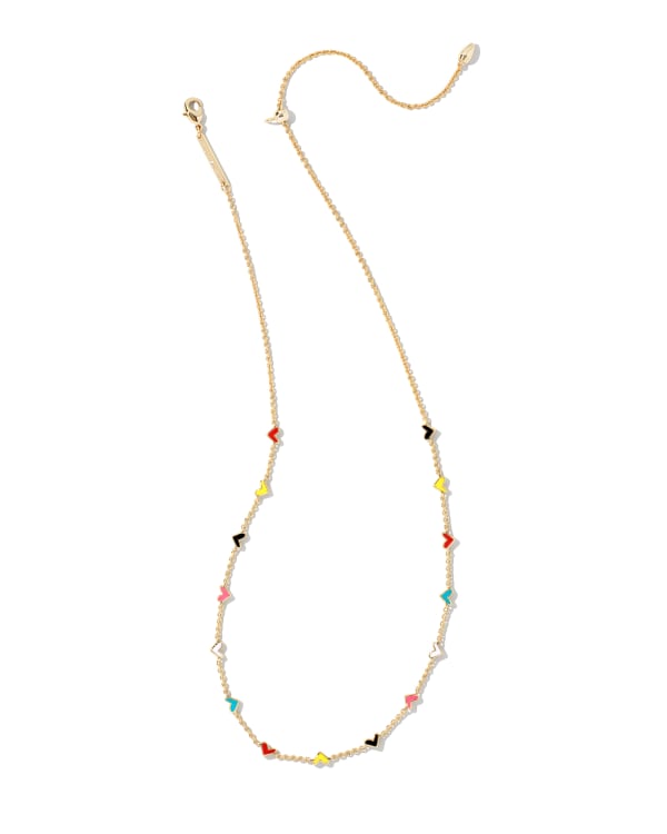 Haven Heart Gold Strand Necklace in Multi Mix - alternate view