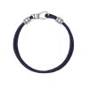 Kenneth Oxidized Sterling Silver Corded Bracelet in Navy