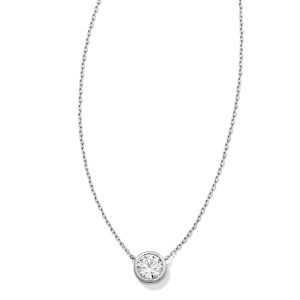 0.5 ct Lab Grown White Diamond Audrey Pendant Necklace in 14k White Gold