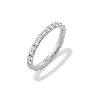 1 ct Lab Grown White Diamond Marilyn Band Ring in 14k White Gold - view 2