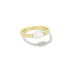 Leighton Gold Pearl Band Ring in Freshwater Cultured Pearl
