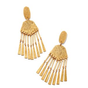 Lynne Statement Earrings in Vintage Gold