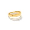 Meg Double Band Ring in Mixed Metal