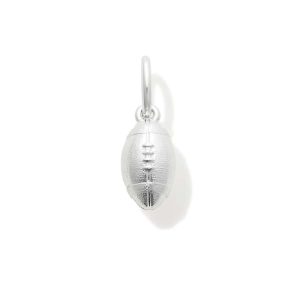 Metal Football Charm in Sterling Silver