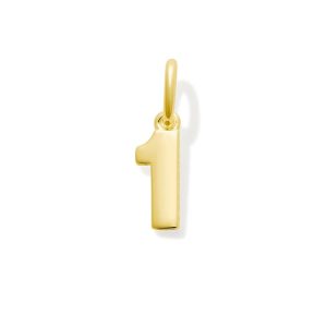 Metal Number 0 Charm in 18k Gold Vermeil - alternate view