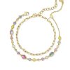 Mini Elisa and Abbie Gold Set of 2 Delicate Chain Bracelets