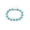 Robby Vintage Silver Link and Chain Bracelet in Variegated Turquoise Magnesite