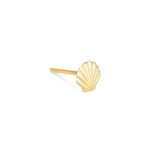 Shell Single Stud Earring in 18k Yellow Gold Vermeil